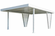 Carport V PREMIUM 4x4,8m Wypełnienie panelami Wiata samochodowa ID1198