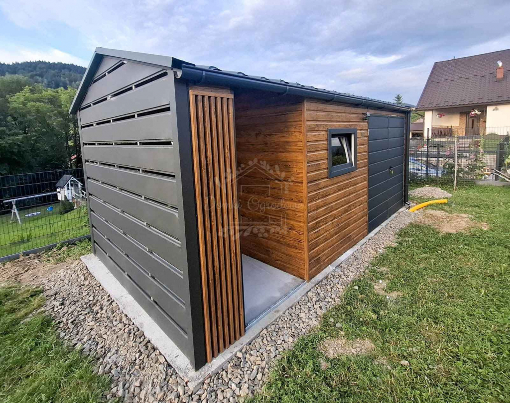 Schowek - domek ogrodowy 4x2,5m dekor z lameli  blachodachówka ID1106 Radom - zdjęcie 2
