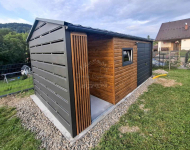 Schowek - domek ogrodowy 4x2,5m dekor z lameli  blachodachówka ID1106 Radom - zdjęcie 2