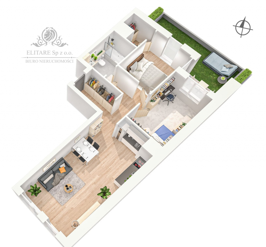 Apartament 3 pok. 67,76 z tarasem/Os. Powstańców Śl. obok Sky Towe Wrocław - zdjęcie 5