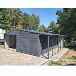 Garaż Premium 6x6 + Wiata 1m