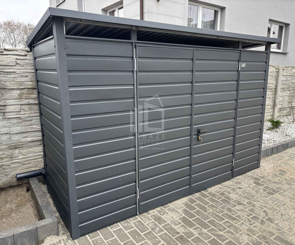 Szafa ogrodowa - schowek - 3,5x1,5m brama dwuskrzydłowa  dach  ID1163 Czersk - zdjęcie 3
