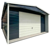 Garaż blaszany 5x5 m 2x wiata brama  drzwi okno dach rynny TS1306