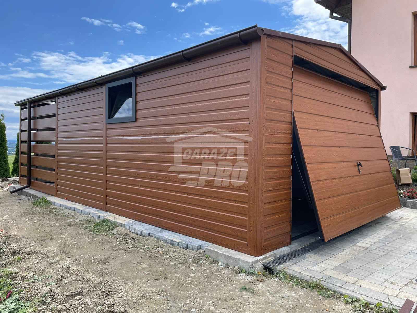 Garaż blaszany 3,5x4,5 + wiata 3,5x2m Brama okno Dach rynny GP572 Gdynia - zdjęcie 4