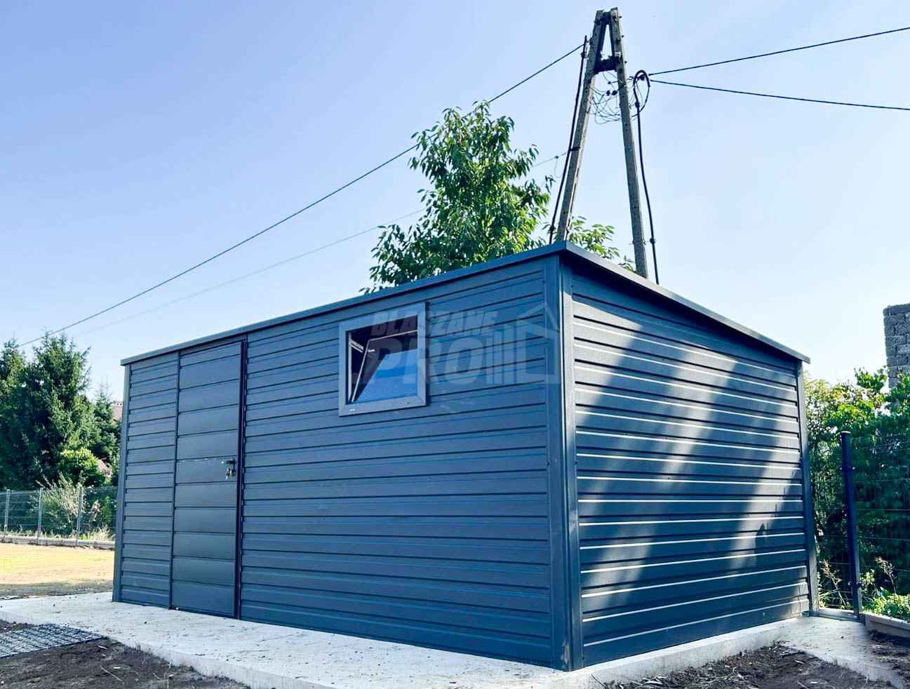 SCHOWEK - DOMEK OGRODOWY 4,5m x 3m spad w tył - drzwi - okno  GP215 Żnin - zdjęcie 5