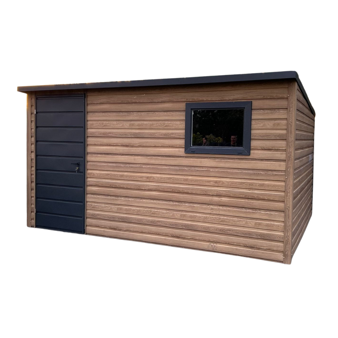 Domek Schowek Ogrodowy PREMIUM 4x2 drewnopodobny spad na tył Katowice - zdjęcie 1