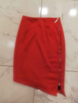 Stylowa, czerwona spódnica z zamkiem z boku Simple Bemowo - zdjęcie 2
