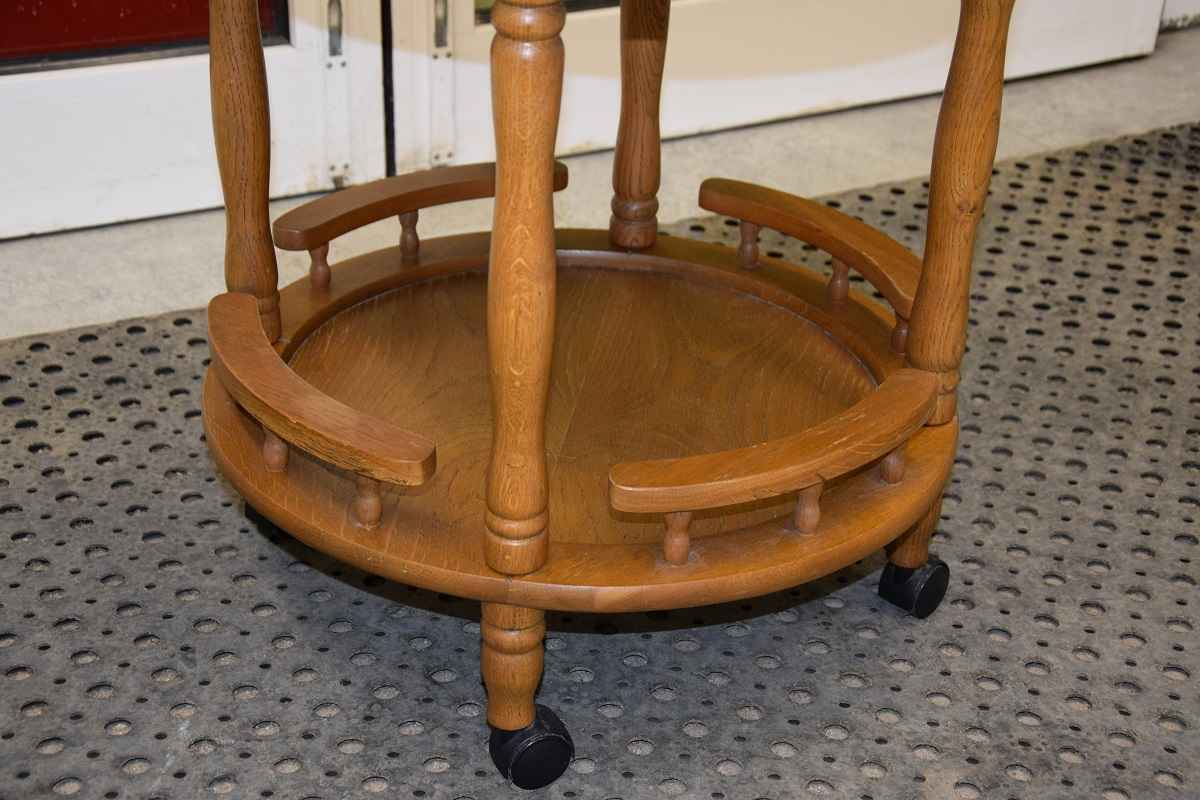 barek - stolik dębowy na kółkach - super stan Olsztyn - zdjęcie 3