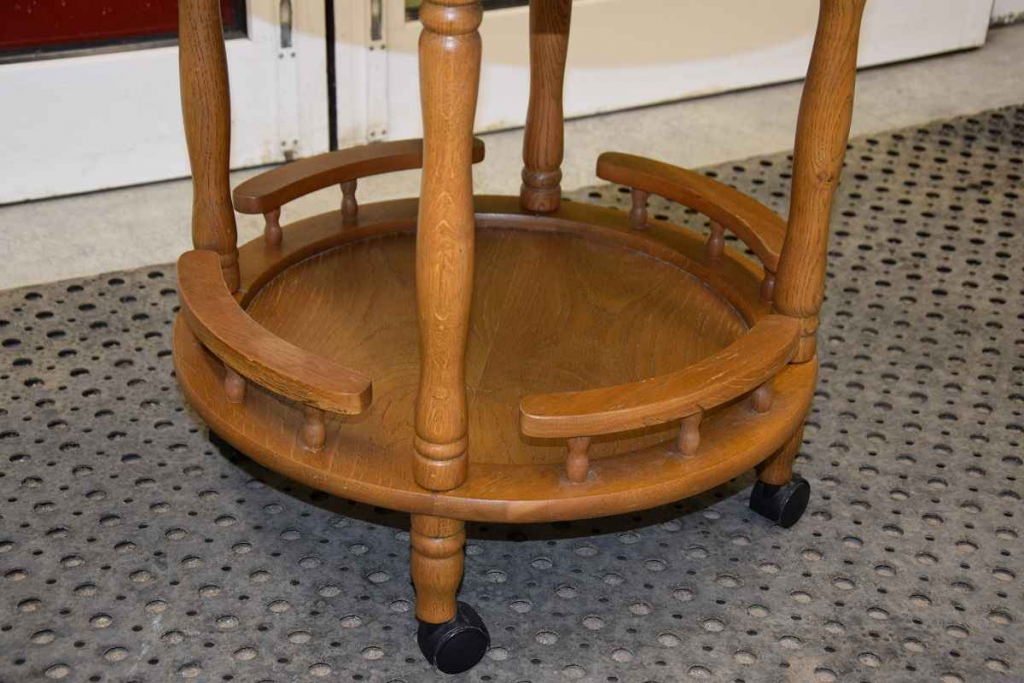 barek - stolik dębowy na kółkach - super stan Olsztyn - zdjęcie 3