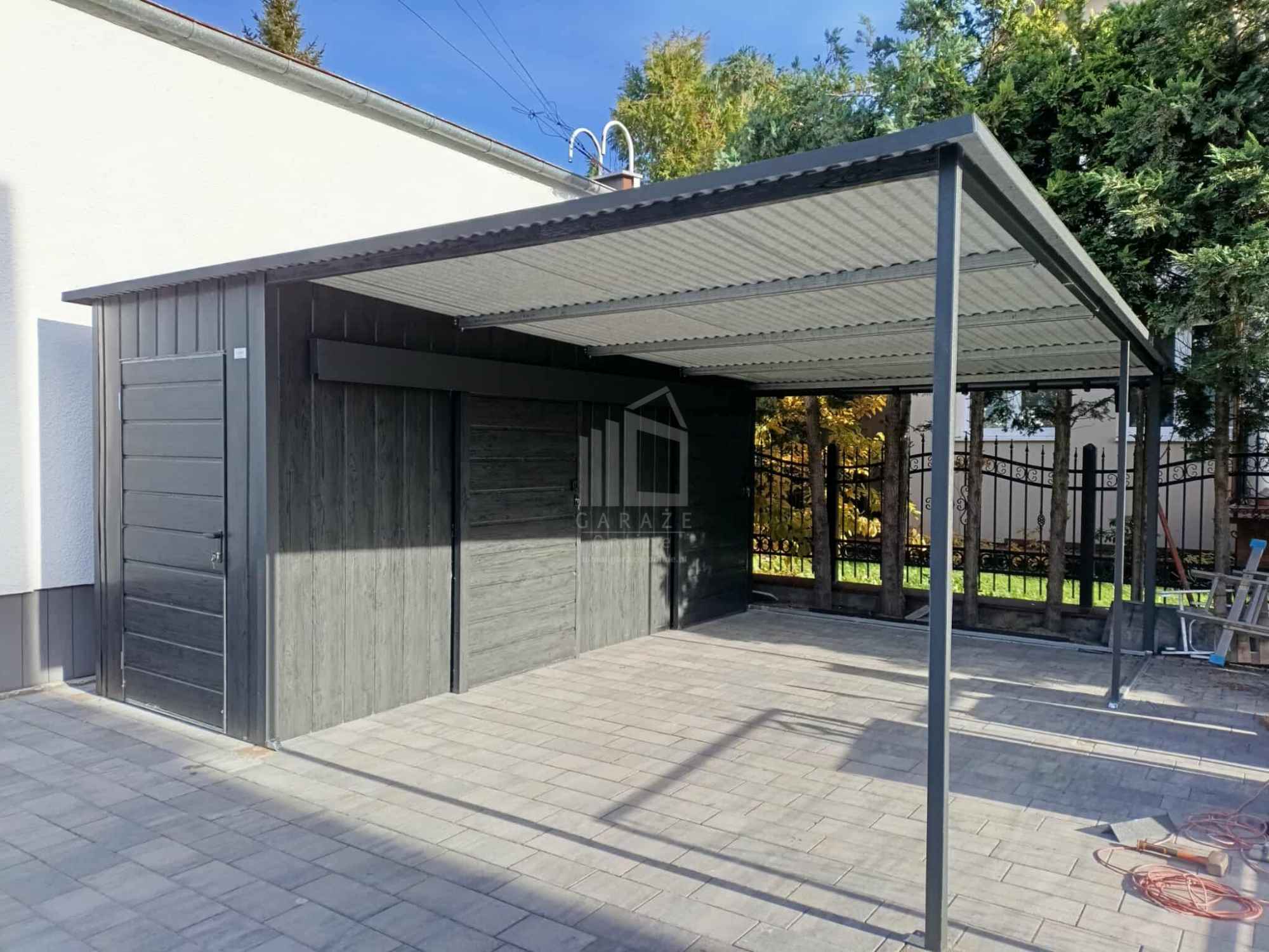 Schowek domek ogrodowy 1,7x5 + wiata 3,3m 2x drzwi  ID1171 Piła - zdjęcie 7