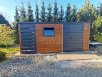 Schowek - domek ogrodowy 4x2,5m + wiata 1m brama okno dach TS1102 Grudziądz - zdjęcie 3