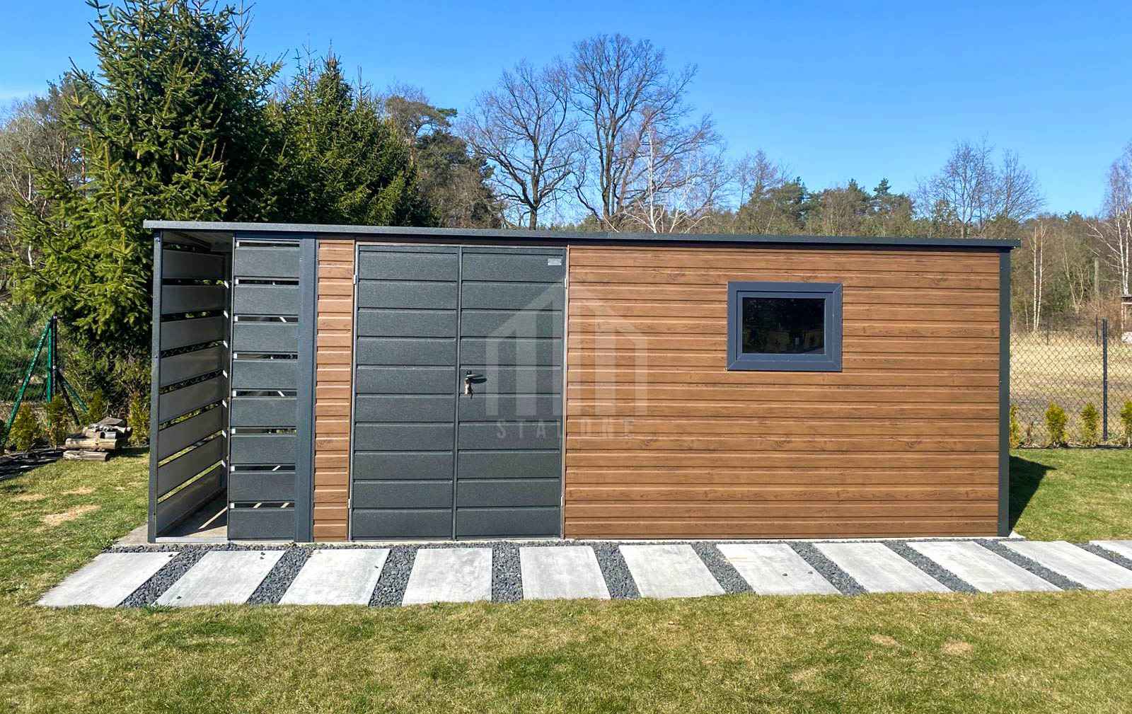 Schowek domek ogrodowy 5,5x3 + wiata 1m brama okno dach SO209 Gdynia - zdjęcie 2