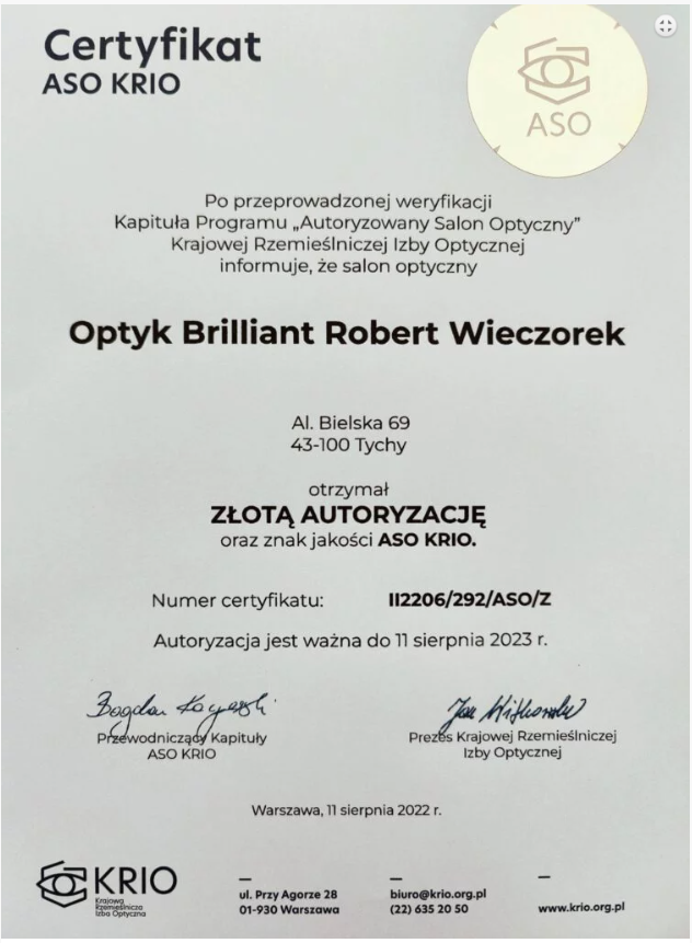 Optyk Brilliant Robert Wieczorek Tychy - zdjęcie 3