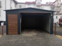 Garaż Blaszany dwuspadowy 4x6m w kolorze Ciemny Grafit MAT Toruń - zdjęcie 4
