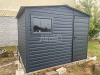 Domek Ogrodowy 3x3 Drzwi Okno Dach dwuspadowy Antracyt GP228 Września - zdjęcie 2