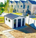 Domek ogrodowy 3x4 biały - antracyt  blachodachówka  dwuspadowy ID1160 Nowa Huta - zdjęcie 9