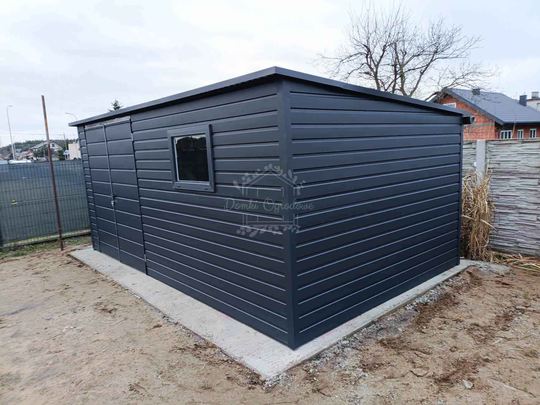 Schowek - domek ogrodowy 5x3m  Brama dwuskrzydłowa  antracyt  ID896 Niepołomice - zdjęcie 2
