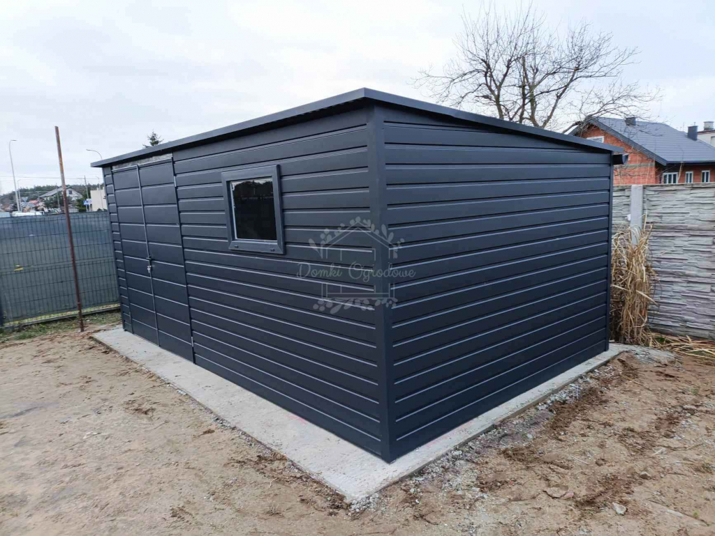 Schowek - domek ogrodowy 5x3m  Brama dwuskrzydłowa  antracyt  ID896 Niepołomice - zdjęcie 2