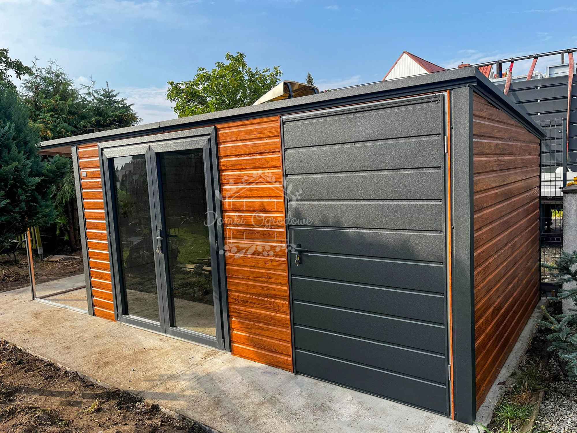 Schowek domek ogrodowy 4x3m drzwi szklane PCV drewnopodobny ID1135 Zielona Góra - zdjęcie 2