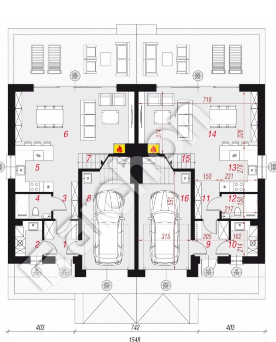 Bliźniak, stan surowy zamknięty. Szamotuły - zdjęcie 7