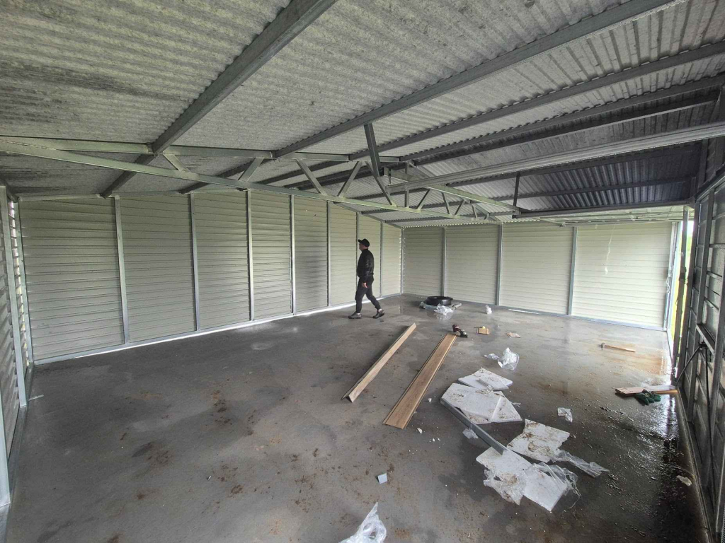 Garaż blaszany dwustanowiskowy 8×6m Winchester Dach dwuspadowy Radochów - zdjęcie 4