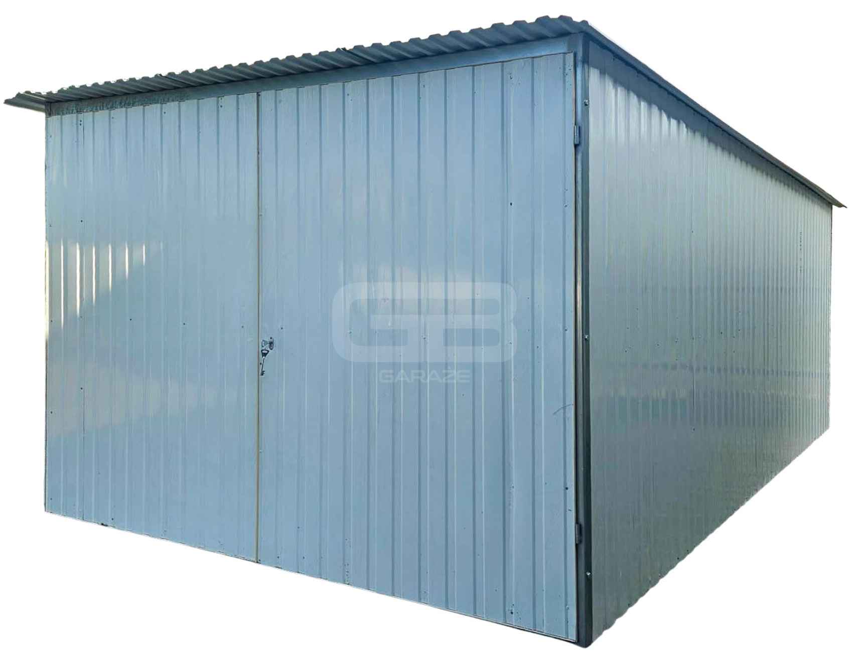 Garaż blaszany 3x5 wolnostojący - brama dwuskrzdłowa - biały  GB146 Toruń - zdjęcie 1