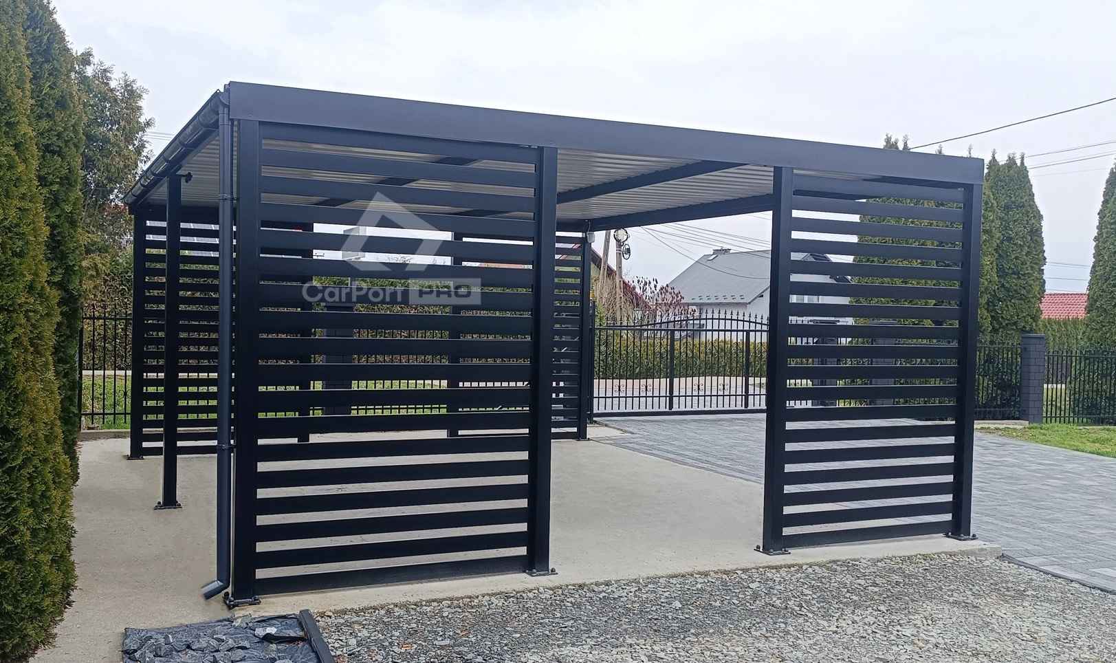 CarPort PREMIUM - wiata samochodowa 6x6 - antracyt   CP116 Widzew - zdjęcie 10