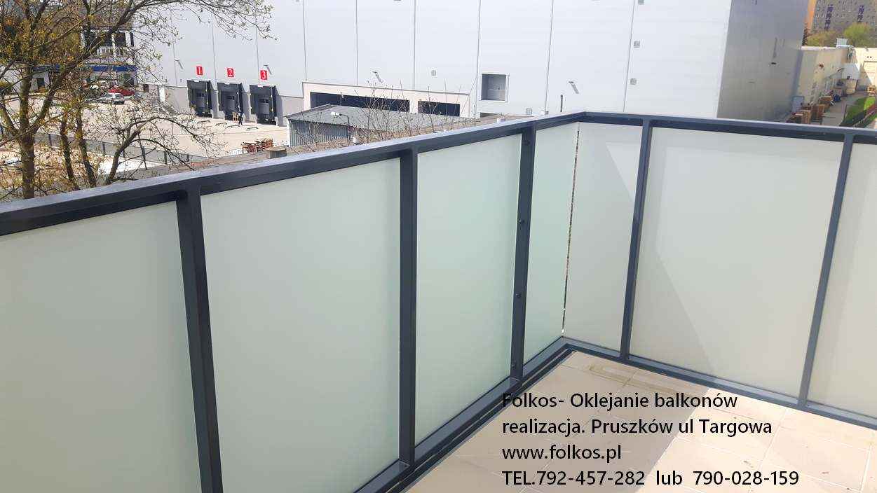 Oklejanie balkonów Warszawa- folie na szyby balkonowe,folia na balkon Żoliborz - zdjęcie 5