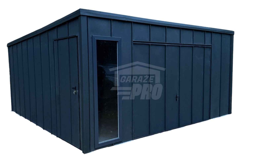 Garaż blaszany 5x5 m brama drzwi okno blacha na rąbek dach GP742 Żary - zdjęcie 1