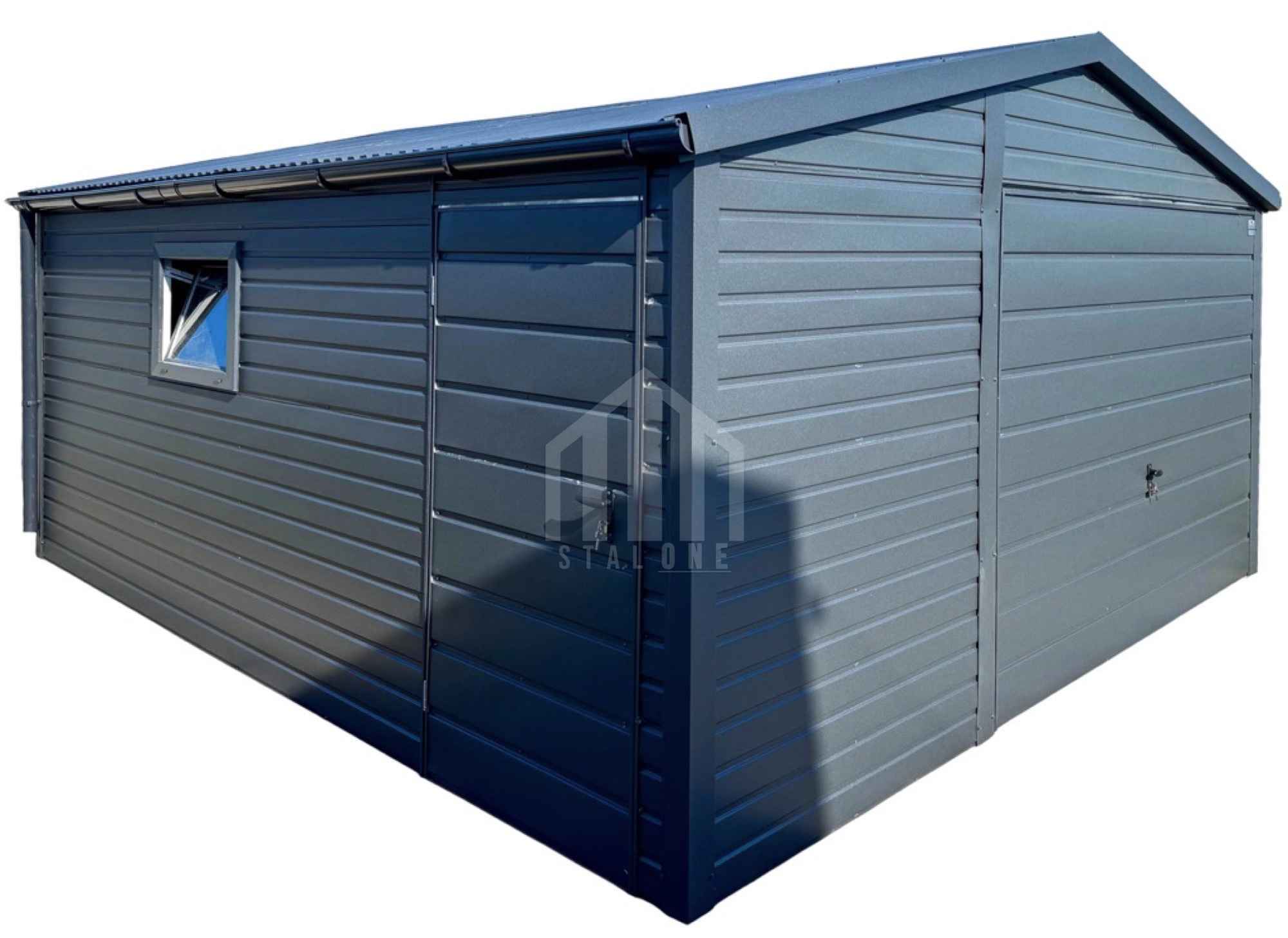 Garaż blaszany 4,5x4m - brama uchylna - drzwi - okno - rynny SO113 Wągrowiec - zdjęcie 1