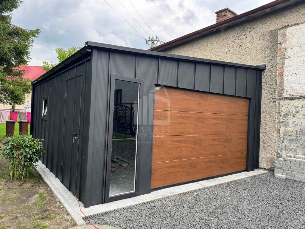 Garaż Blaszany 5x5,5 m brama  okna drzwi blacha na rąbek rynny ID1083 Kętrzyn - zdjęcie 3