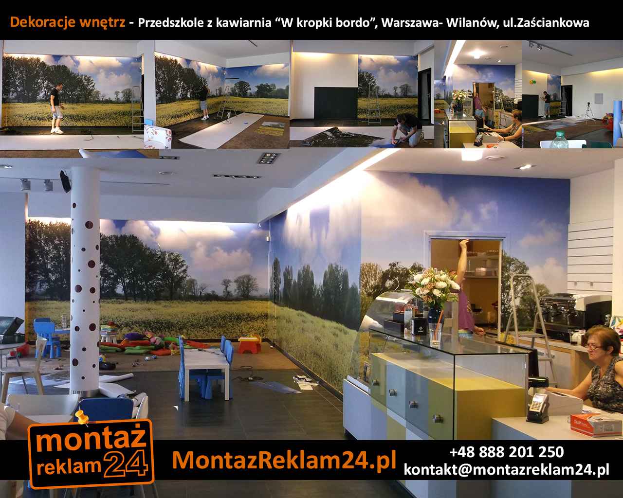 Wystrój wnętrz biur w dekoracje Warszawa | MontazReklam24.pl Wilanów - zdjęcie 3