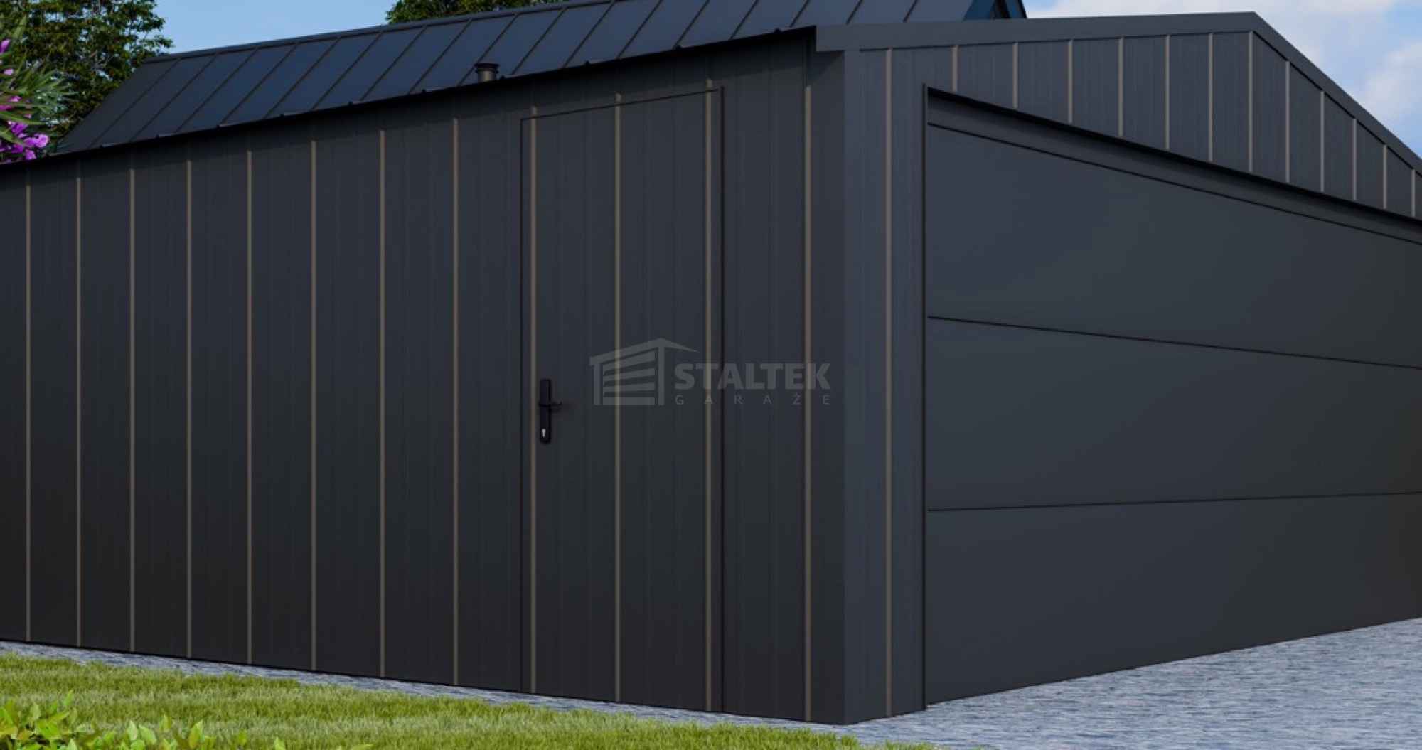 Garaż blaszany 5x6 - brama segmentowa drzwi blacha na rąbek dach ST201 Zgorzelec - zdjęcie 4