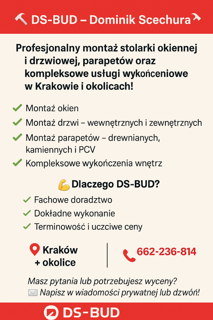 Montaż okien drzwi wewnętrznych,zewnętrznych oraz parapetów. Trojanowice - zdjęcie 1