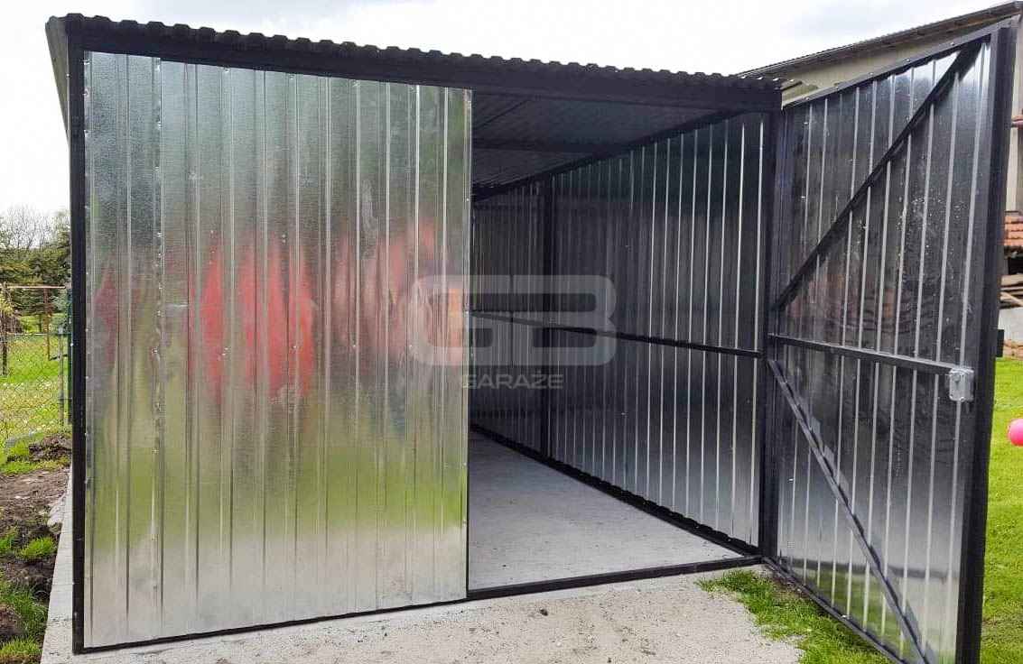 Garaż blaszany 3x5 Brama ocynk - spad w tył GB142 Koszalin - zdjęcie 5