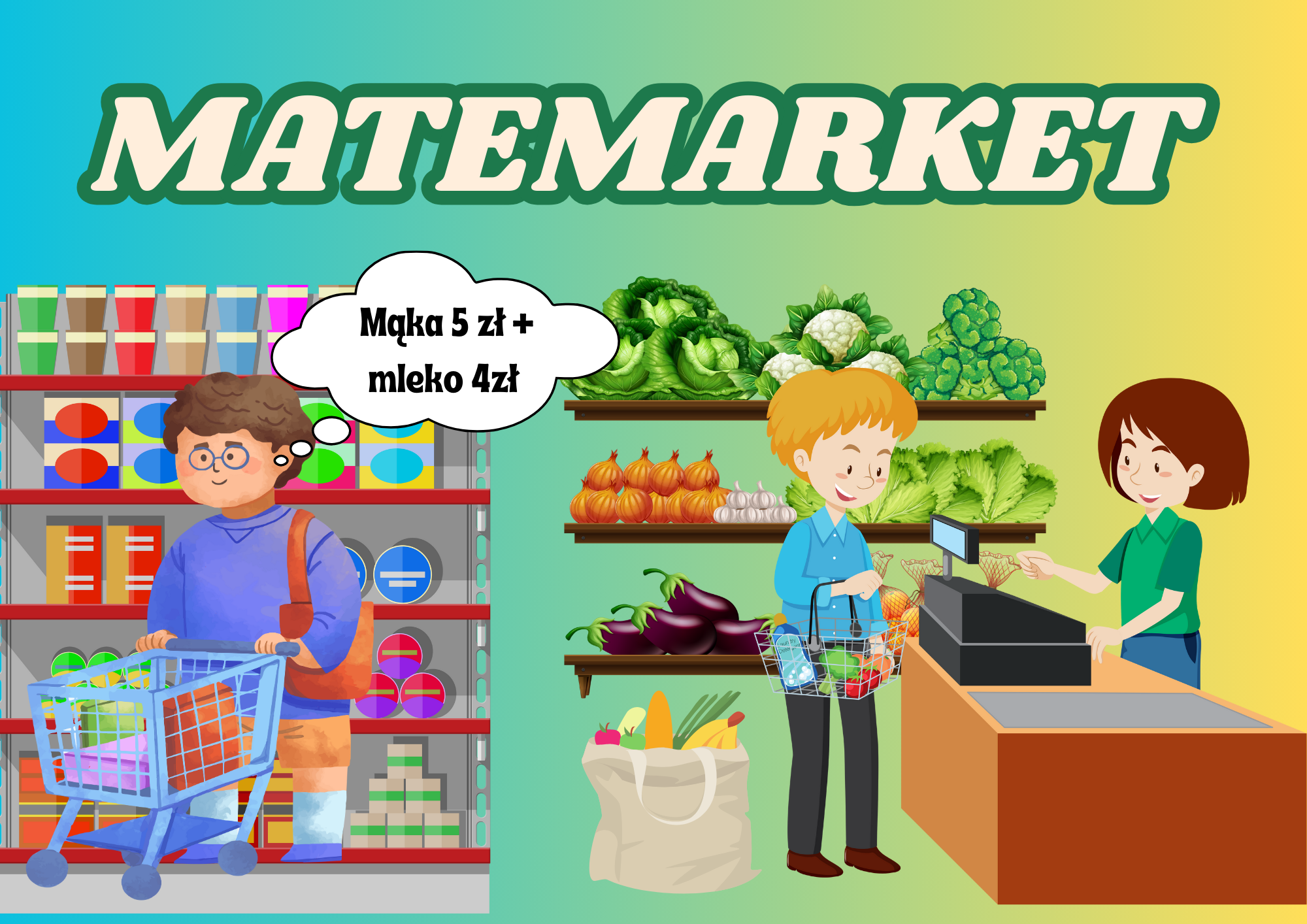MateMarket - Edukacyjna gra planszowa dla dzieci klas 1-3 SP Fabryczna - zdjęcie 1
