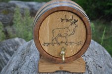 Beczka Dębowa 3L 4L 5L 10L 15L 20L Grawer Ozdobne Sznurki Opalanie