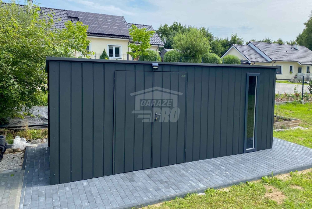 Schowek - domek ogrodowy 5x2,5m wiata 0,5m brama okno dach GP661 Szczecin - zdjęcie 3
