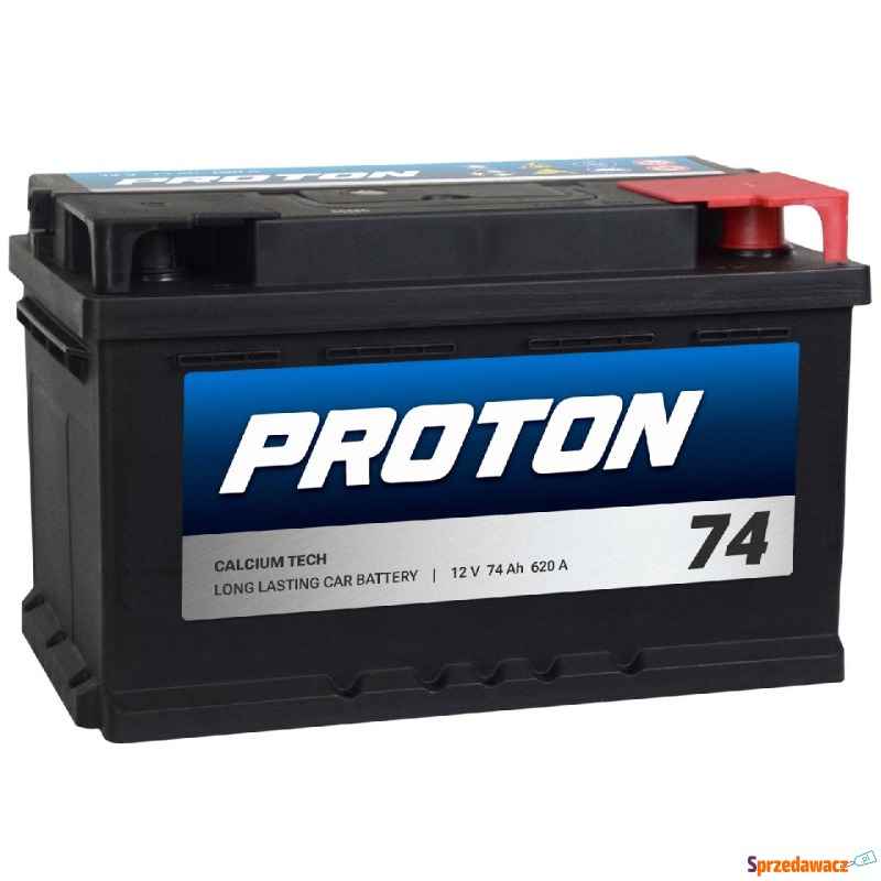 Akumulator Proton 74Ah 620A EN Prawy Plus niski Łomża - zdjęcie 1
