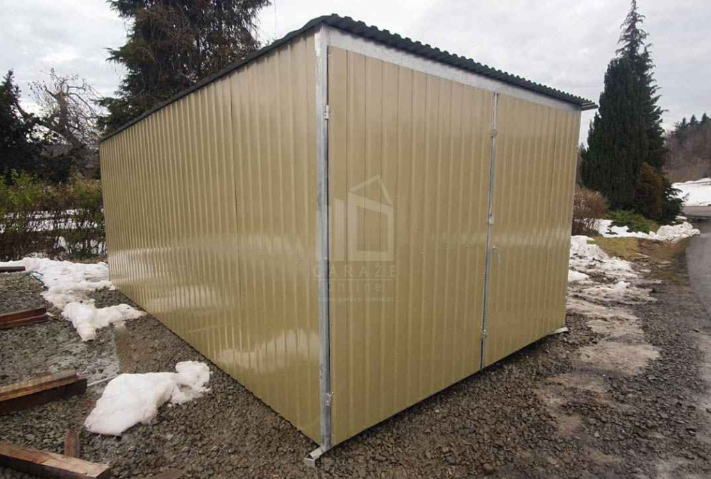 Garaż blaszany 3x5m II Gatunek na budowę brama dwuskrzydłowa ID1090 Włocławek - zdjęcie 2