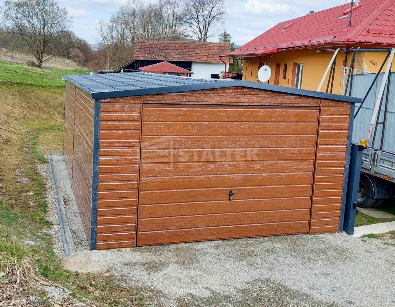 Garaż Blaszany 4X6 Dwuspad Blachodachówka Brama Drzwi Okno ST216 Lidzbark Warmiński - zdjęcie 4