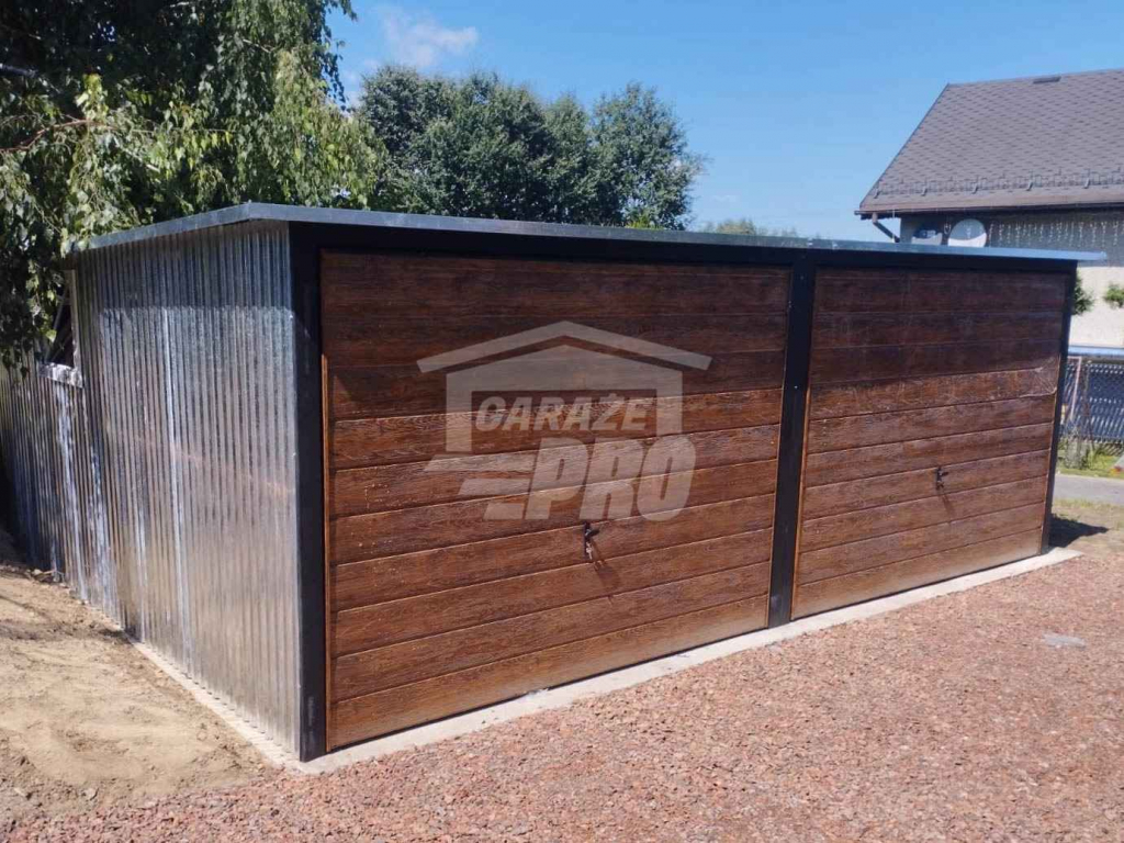 Garaż blaszany 6x6 2x Brama  2x okno - ocynk  pod ocieplenie GP205 Otwock - zdjęcie 3