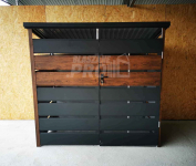 Wiata śmietnikowa spad tył 2x0,6m Antracyt + drewno Schowek GP287 Kostrzyn nad Odrą - zdjęcie 7