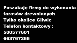 Poszukuję firmy do wykonania tarasów drewnianych