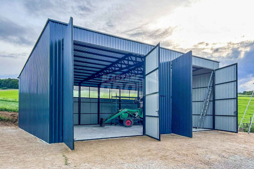 Hala - Garaż Blaszany 12x6m - 2x Bramy dwuskrzydłowe - Drzwi GP417 Rybnik - zdjęcie 4
