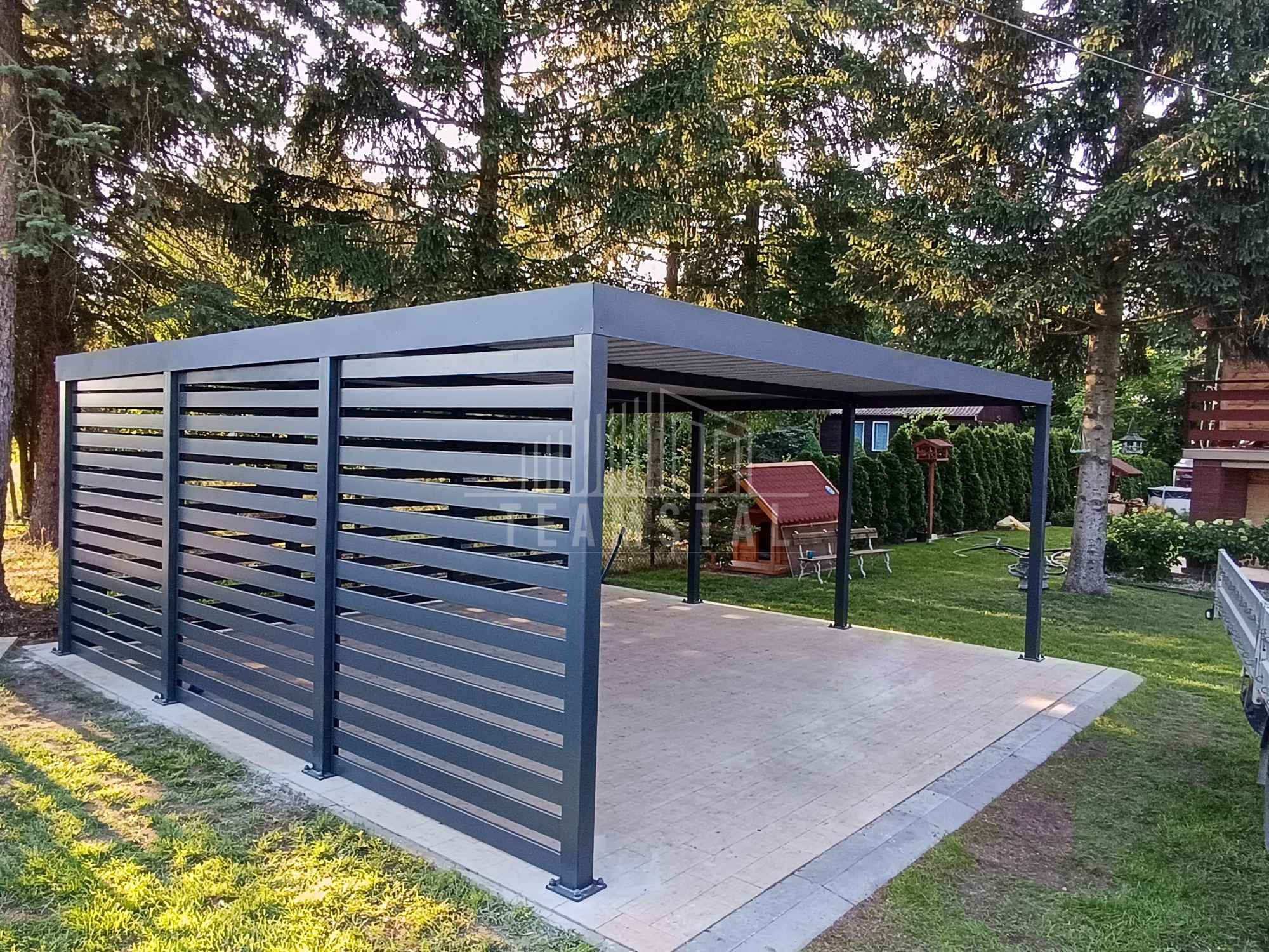 CarPort PREMIUM - wiata samochodowa 6x6  dodatkowa zabudowa TS1114 Tarnów - zdjęcie 3