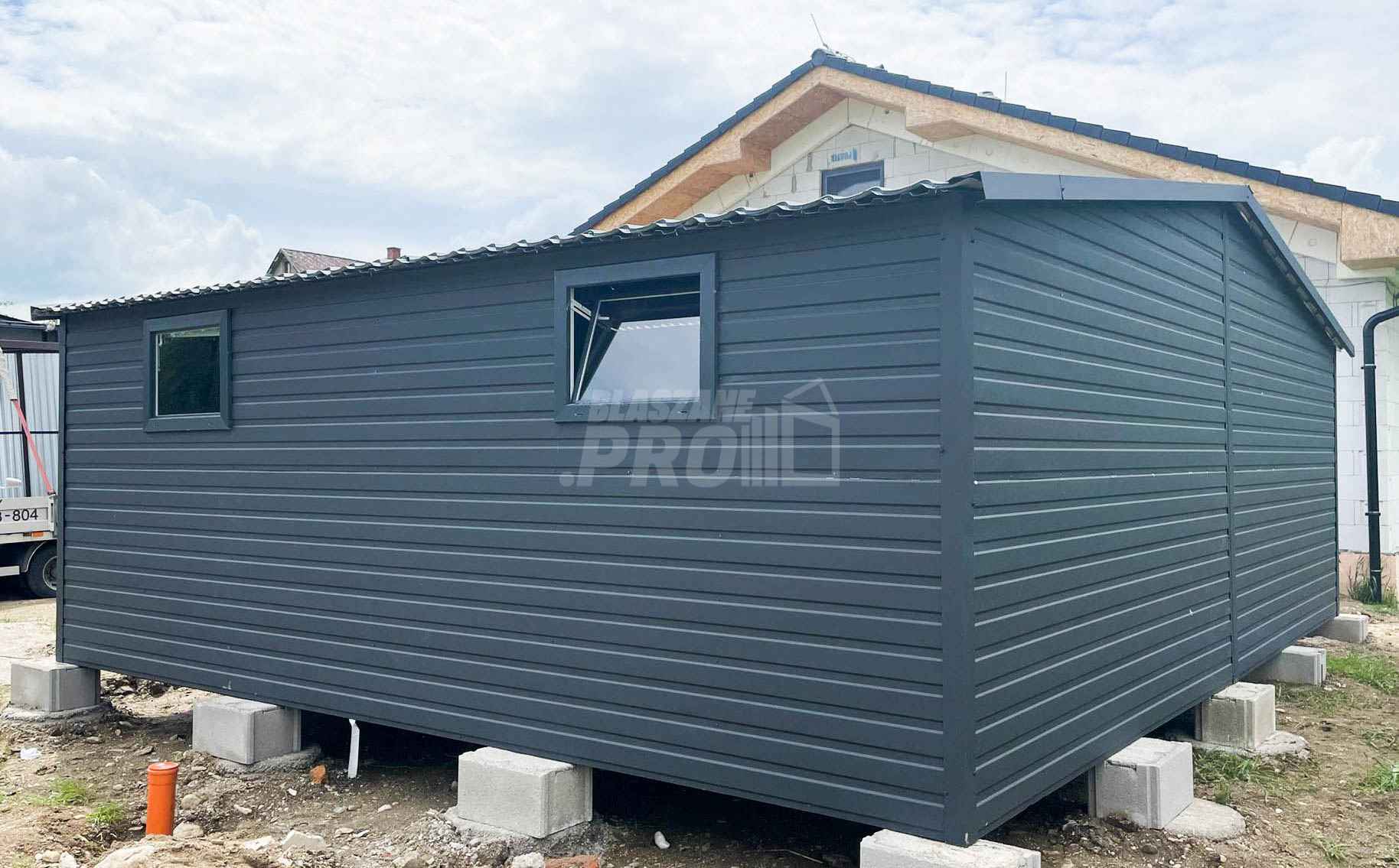 Garaż blaszany 5x6 wiata brama uchylna drzwi 2x okno Dach dwuspad GP91 Konin - zdjęcie 5