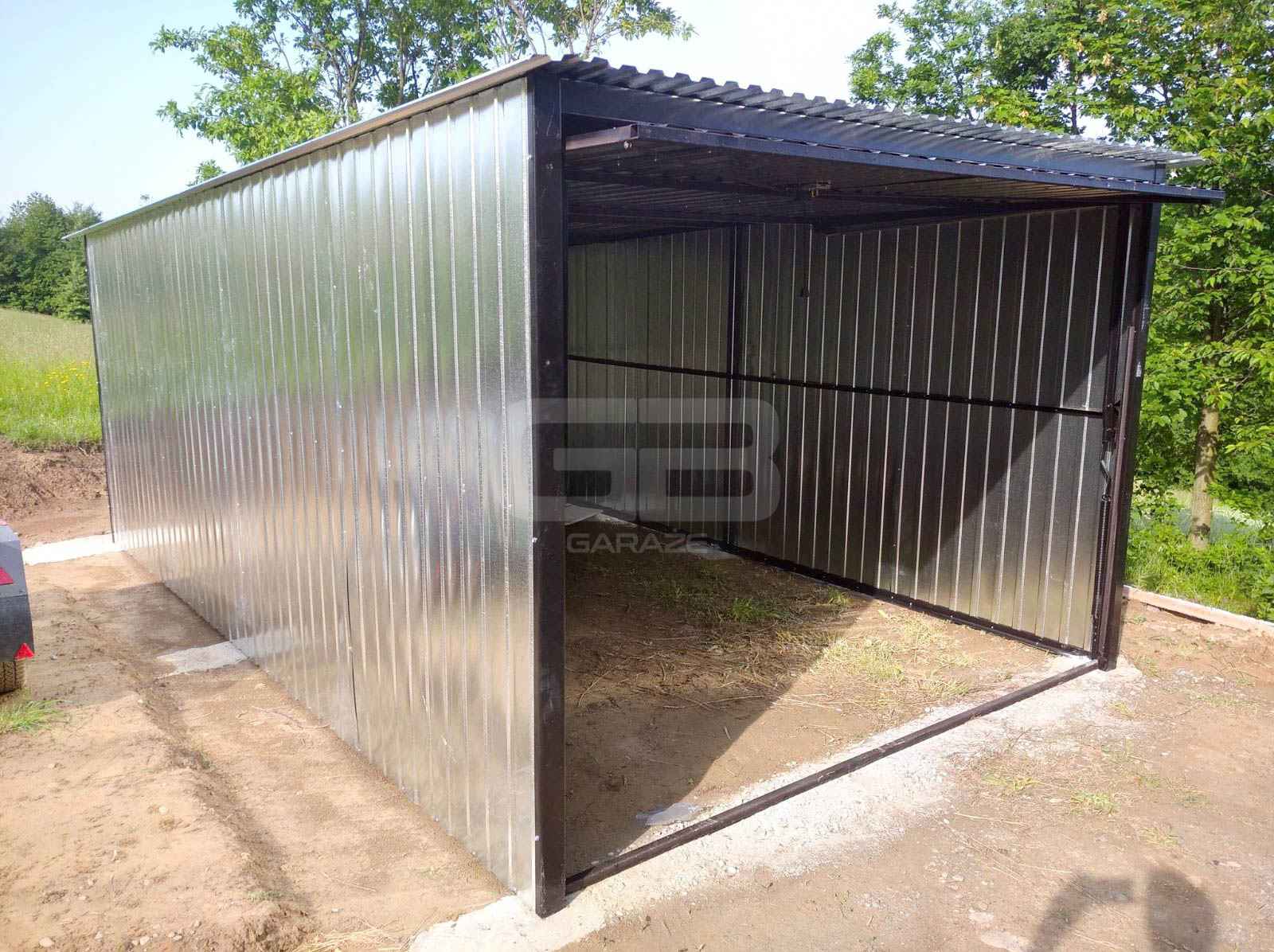 Garaż blaszany 3x5 Brama - ocynk - spad w tył GB139 Jastrzębie-Zdrój - zdjęcie 2