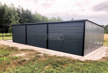 Garaż blaszany 9x5 wiata 3x5 Brama uchylna Antracyt spad w tył GP163 Elbląg - zdjęcie 3