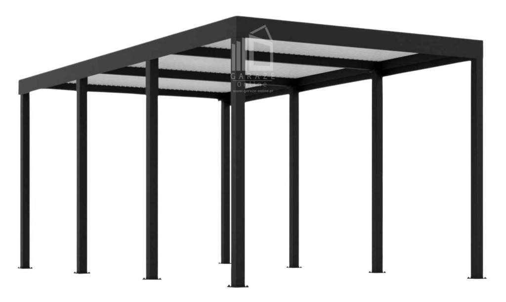 CarPort PREMIUM - Wiata samochodowa 3x5 Antracyt - ID955 Rybnik - zdjęcie 1